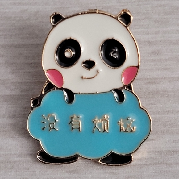 Winking Panda Enamel Pin - Picture 2 of 10